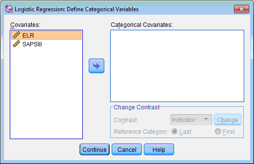 Specifying categorical variables