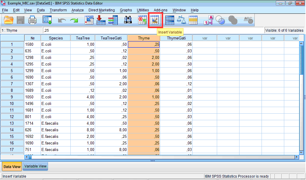 New variable