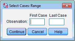 Ranges of cases