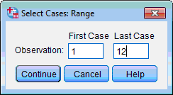 Ranges of cases