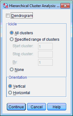 Specification of statistics